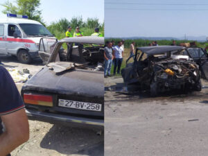 Quba-Xaçmaz yolunda iki maşın toqquşdu