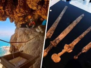 İsraildə mağarada 1900 illik dörd Roma qılıncı tapılıb