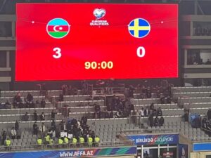 Azərbaycan millisi Bakıda İsveç yığmasını darmadağın edib