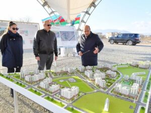 Ağdam şəhərində dördüncü yaşayış kompleksinin təməlqoyma mərasimi olub