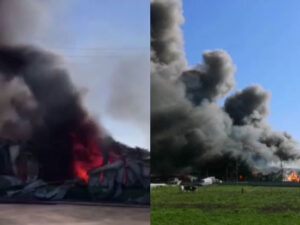 Mersində qablaşdırma fabrikində yanğın baş verib
