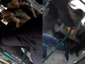 Bakıda sərnişin avtobusda yaşlı sürücünü döydü