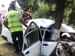 Beyləqanda idarəetmədən çıxan maşın ağaca çırpıldı