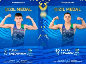 Azərbaycanın iki güləşçisi dünya çempionatının qızıl medalını qazanıb