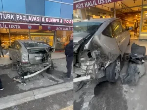 Bakıda “Prius” kafeyə çırpıldı