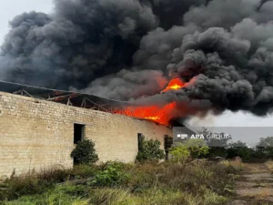Azərbaycanda şərab zavodunda baş verən yanğın lokallaşdırılıb