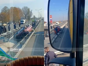 Şəmkirdə ağır qəza: Xəsarət alan var