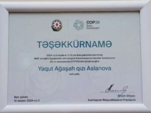 Yaqut Ağaşahqızı ölkə başçısı tərəfindən təltif edilib
