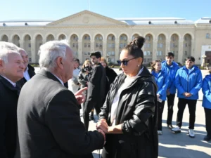 Mehriban Əliyeva Gəncə səfərindən paylaşım edib