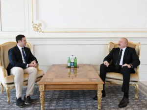 İlham Əliyev “The Goldman Sachs Group Inc.” şirkətinin qlobal məsələlər üzrə prezidentini qəbul edib