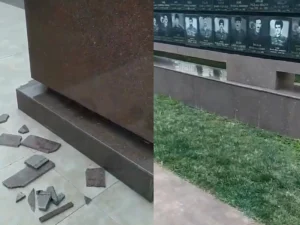 Şəhidlərin xatirəsinə ucaldılan abidəyə ziyan vurublar