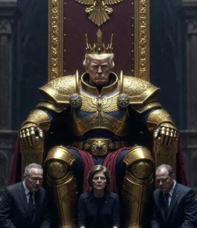 Tramp taxtda özünün portretini dərc edib Tramp taxtda özünün portretini dərc edib