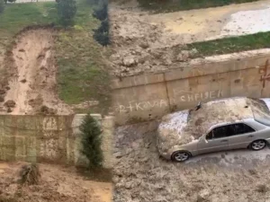 Bakıda poliklinikanın həyətində baş verən torpaq sürüşməsinin səbəbi məlum olub