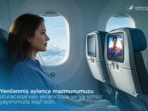 AZAL-ın təyyarələrində multimedia əyləncə sistemi yenilənib