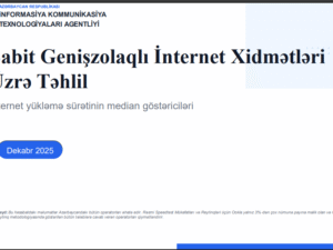 İKTA internet provayderlərinin dekabr üzrə internet sürət göstəricilərini dərc edir