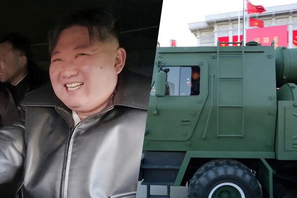 Kim Çen In raket buraxıcısını idarə edərkən fotosessiyaya çəkilib Kim Çen In raket buraxıcısını idarə edərkən fotosessiyaya çəkilib