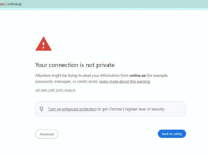 “AZ” domeni 300 dollarlıq sertifikata görə çökdü – 40 min istifadəçinin məlumatları oğurlana bilər – FOTO
