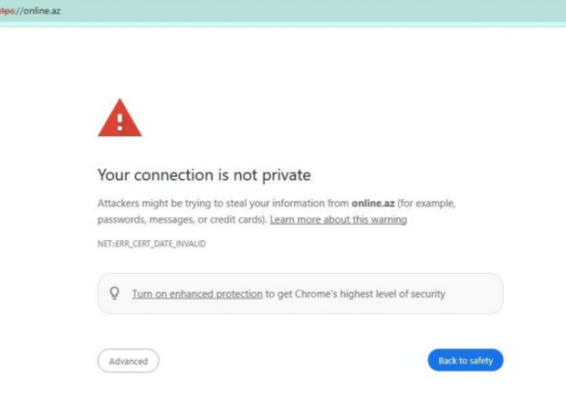 “AZ” domeni 300 dollarlıq sertifikata görə çökdü – 40 min istifadəçinin məlumatları oğurlana bilər – FOTO “AZ” domeni 300 dollarlıq sertifikata görə çökdü – 40 min istifadəçinin məlumatları oğurlana bilər – FOTO