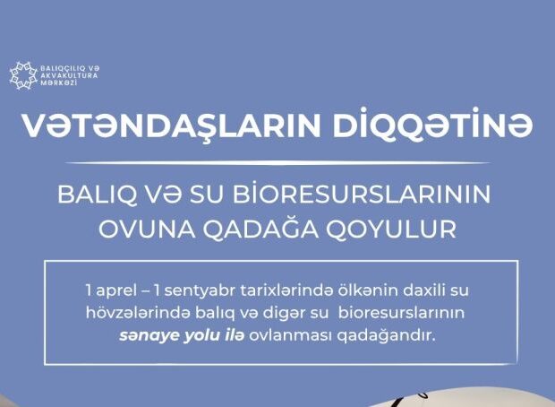 Balıqçılıq və Akvakultura Mərkəzi XƏBƏRDARLIQ ETDİ Balıqçılıq və Akvakultura Mərkəzi XƏBƏRDARLIQ ETDİ